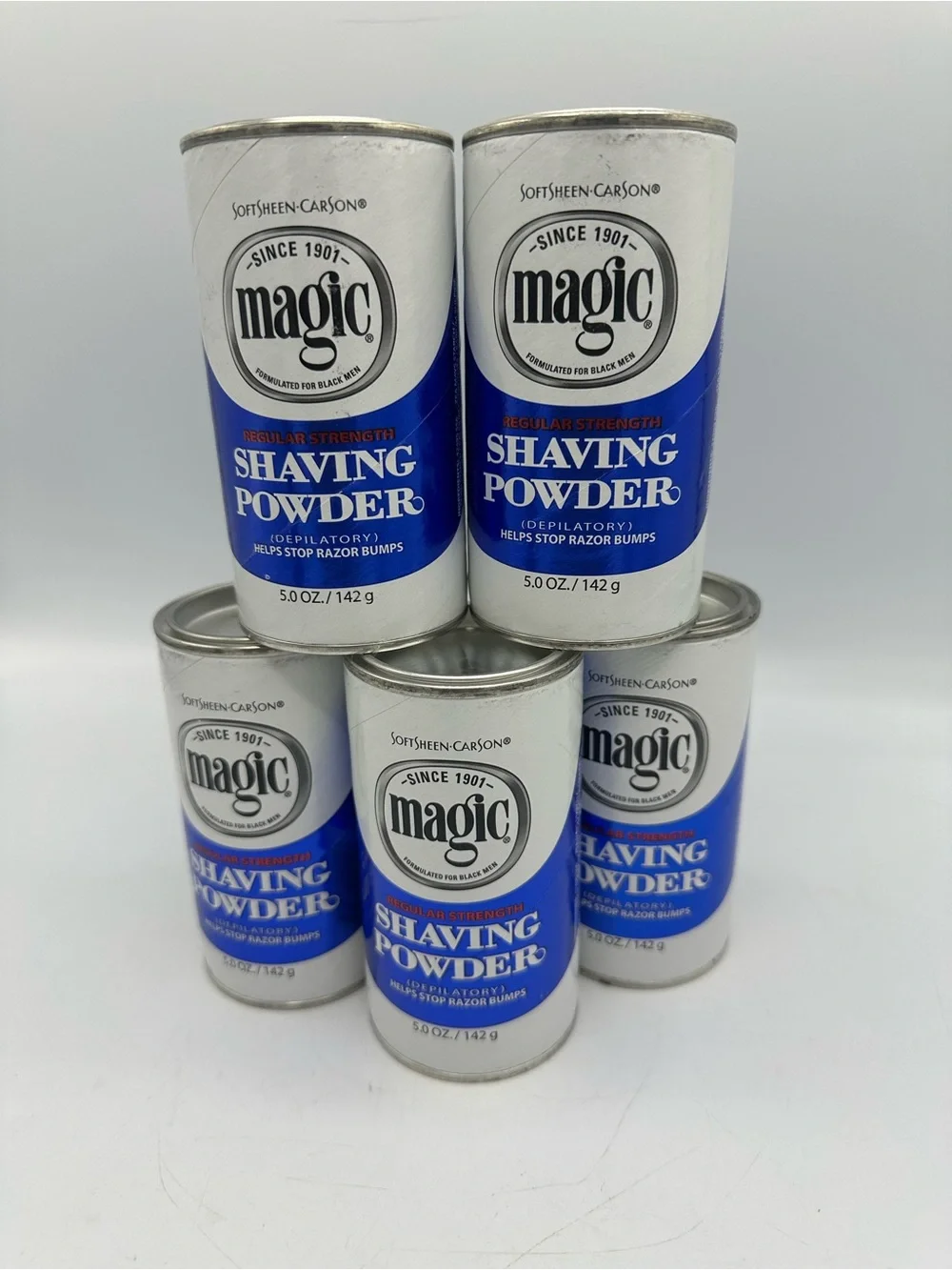 SOFTSHEEN Carson MAGIC SHAVING POWDER Regular Strength 5 oz. Discontinued Qty 5